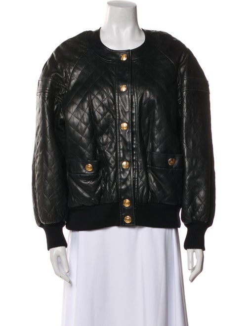 Chanel 1991 Leather Bomber Jacket