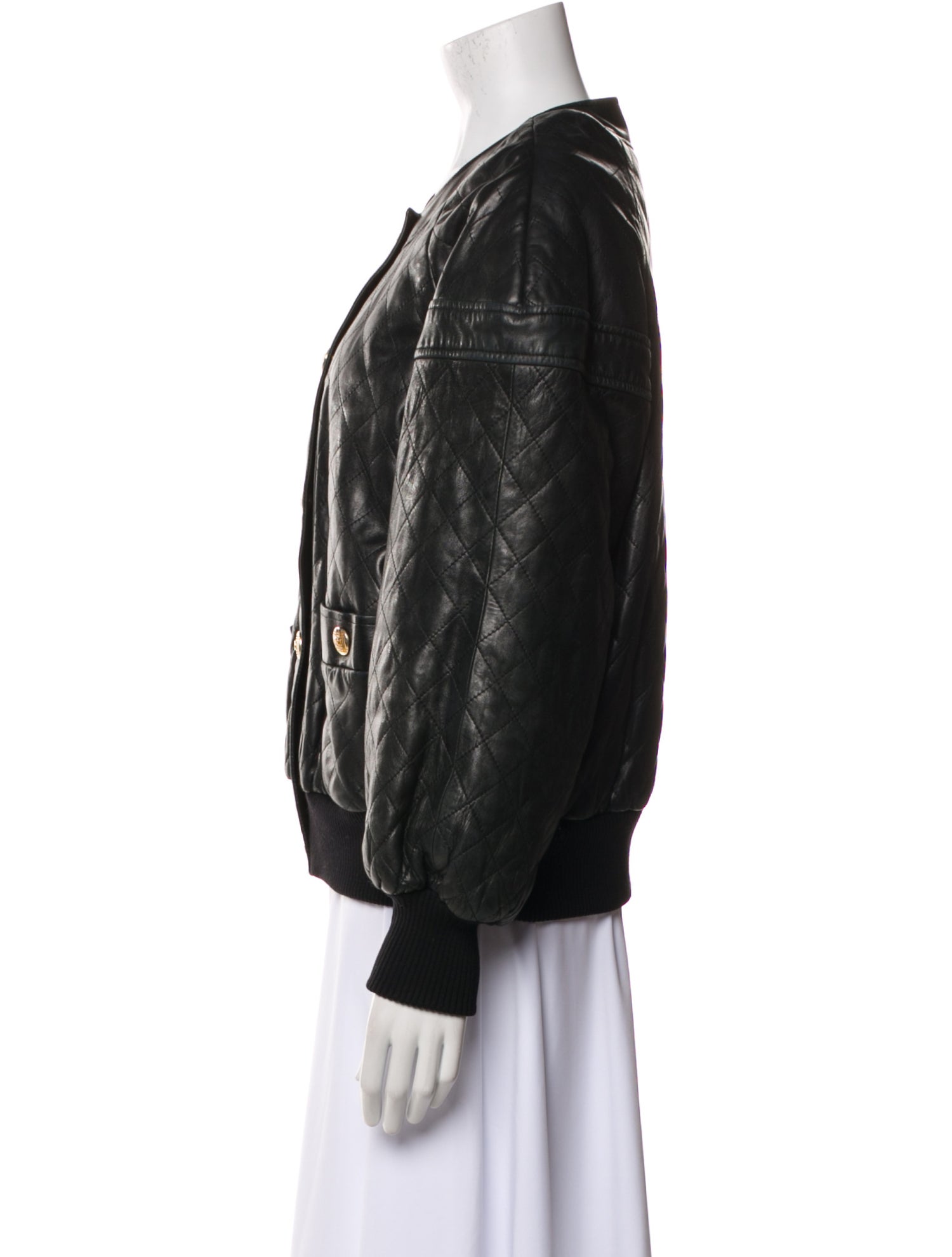 Chanel 1991 Leather Bomber Jacket