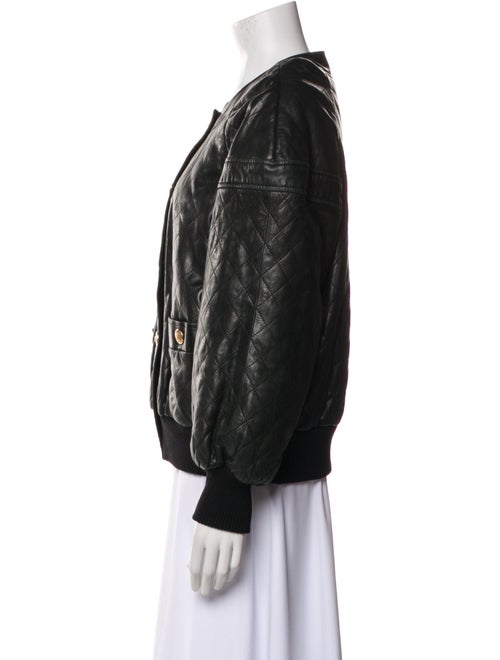 Chanel 1991 Leather Bomber Jacket