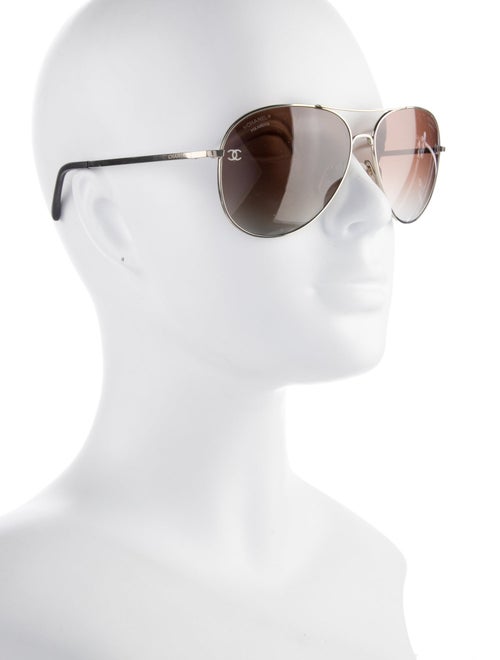Chanel Interlocking CC Logo Aviator Sunglasses