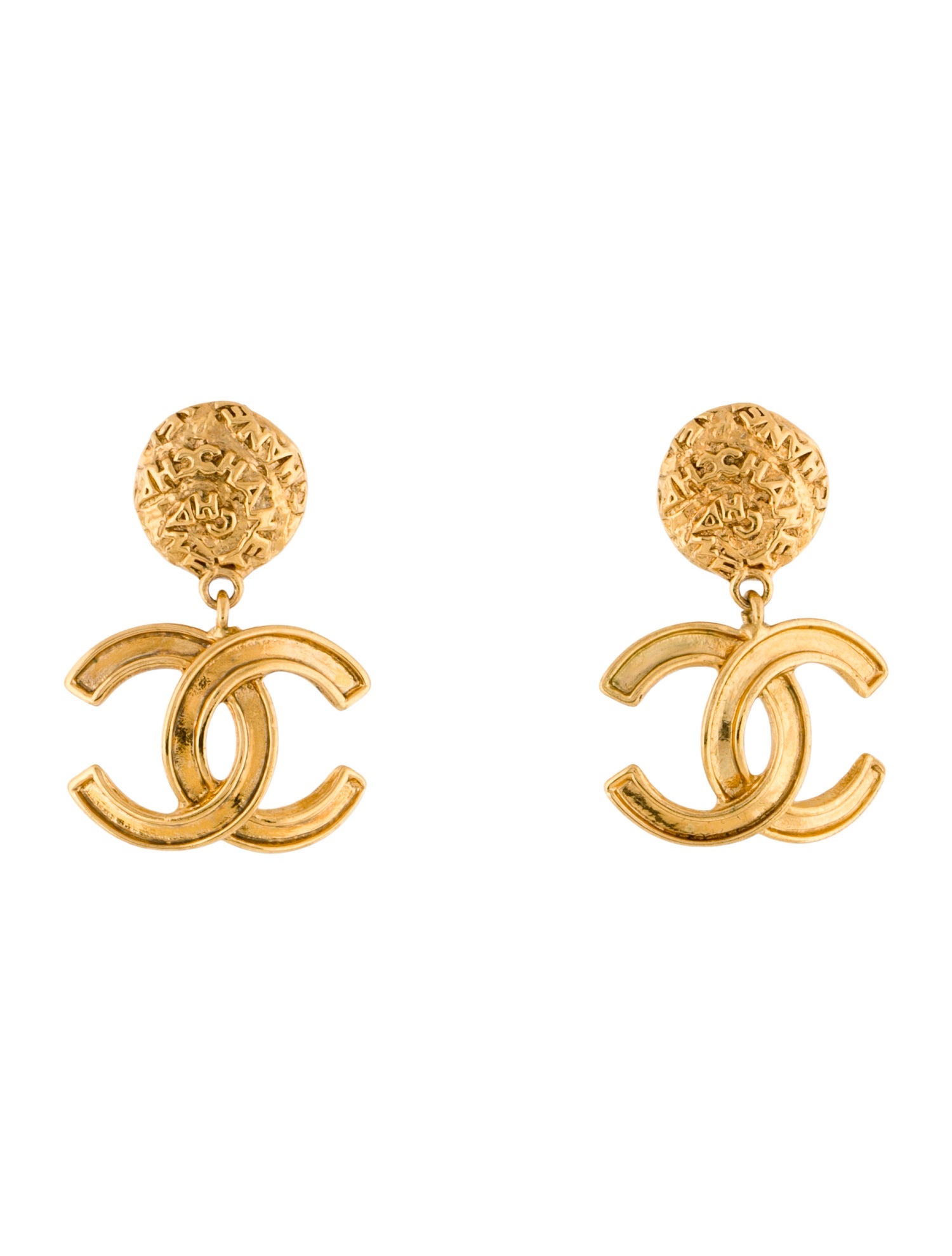 Chanel Vintage CC Clip-On Earrings