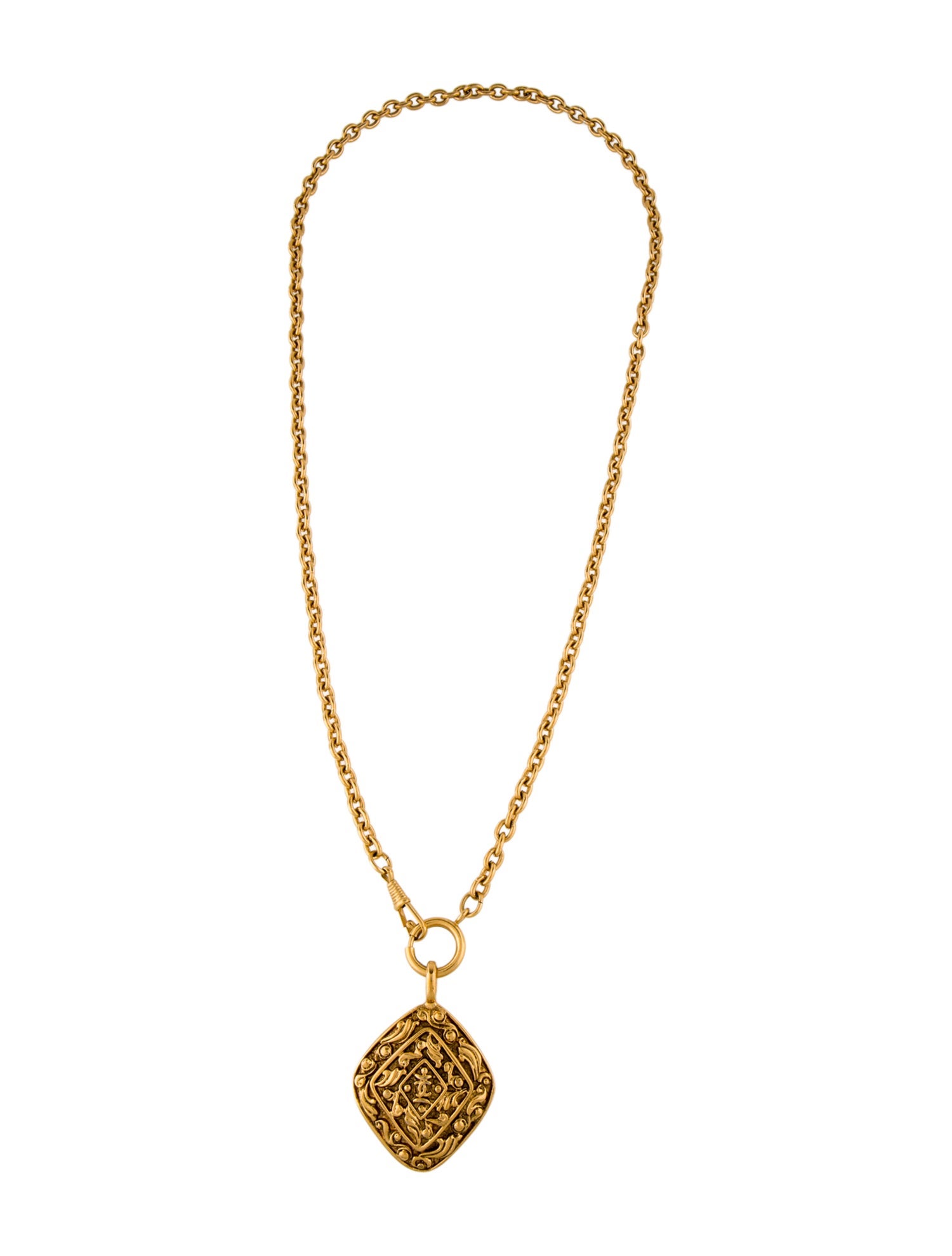Chanel Vintage Vine CC Pendant Necklace