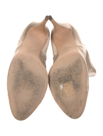 Chanel Interlocking CC Logo Satin Boots