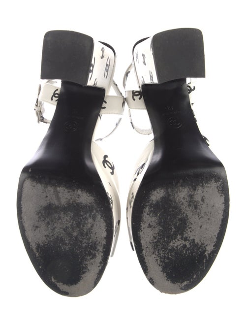 Chanel Interlocking CC Logo Leather Slingback Pumps