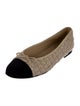 Chanel Interlocking CC Logo Tweed Ballet Flats