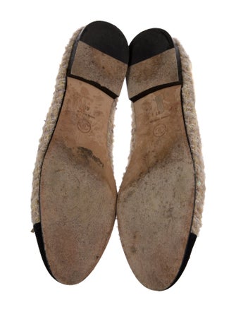 Chanel Interlocking CC Logo Tweed Ballet Flats
