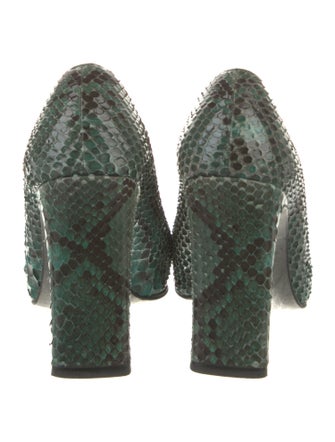 Chanel Interlocking CC Logo Python Pumps