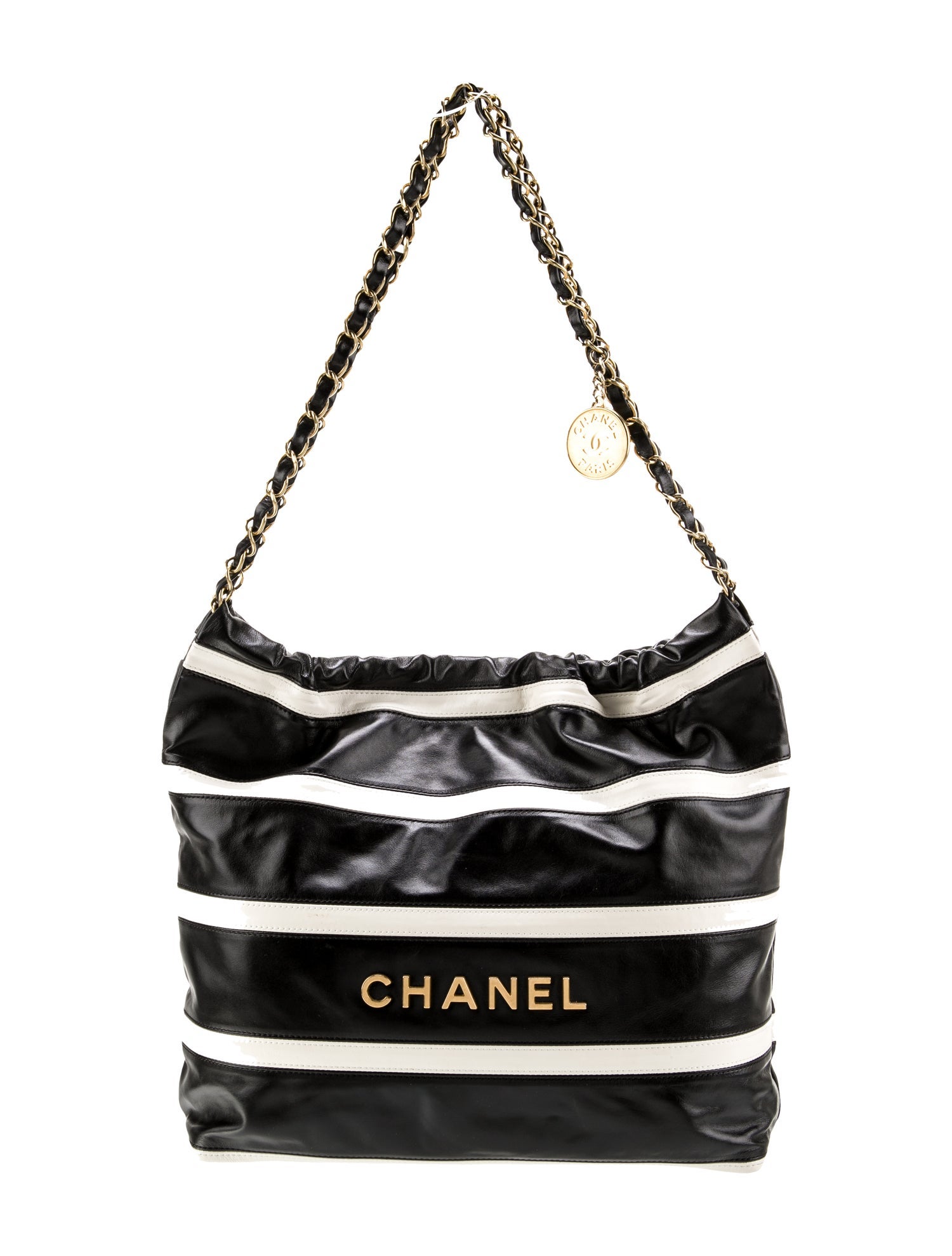 Chanel 2024 Small Striped 22 Hobo