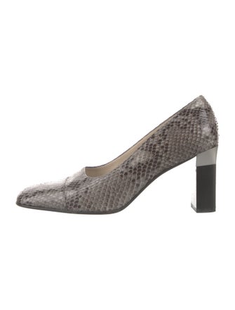 Chanel 1990's Snakeskin Pumps
