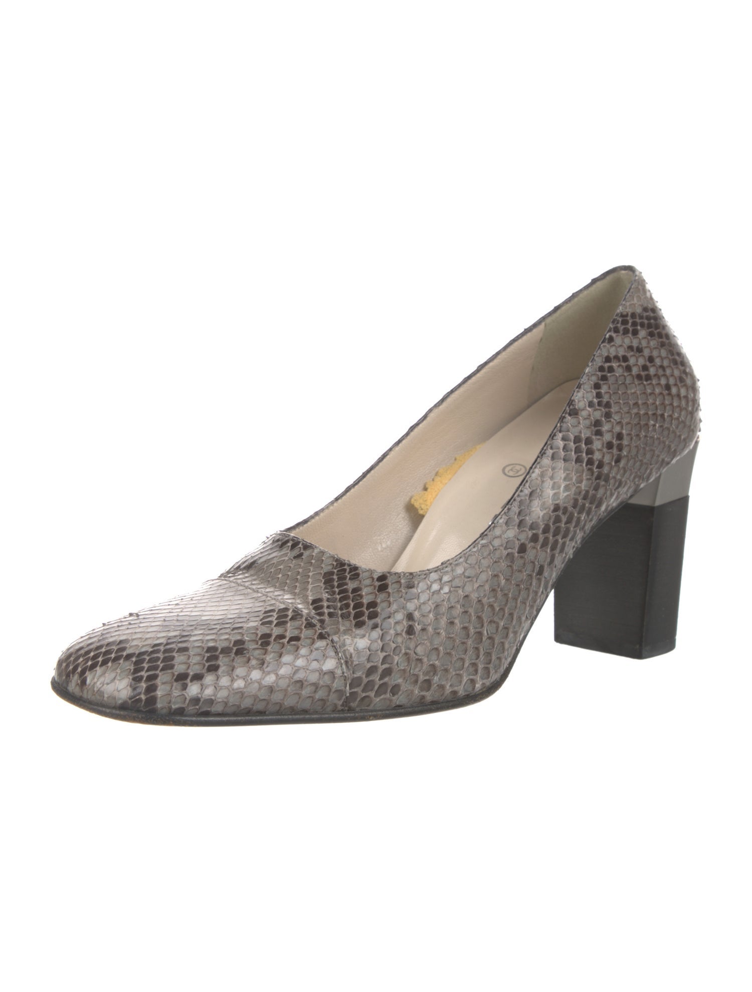 Chanel 1990's Snakeskin Pumps