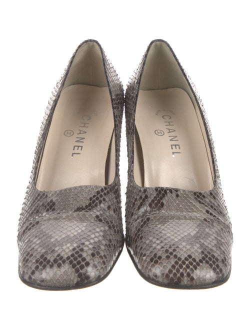 Chanel 1990's Snakeskin Pumps