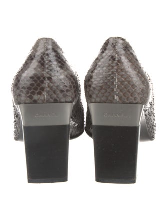 Chanel 1990's Snakeskin Pumps