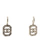 Chanel Faux Pearl & Strass CC Drop Earrings