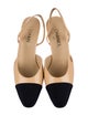 Chanel Interlocking CC Logo Lambskin Slingback Pumps