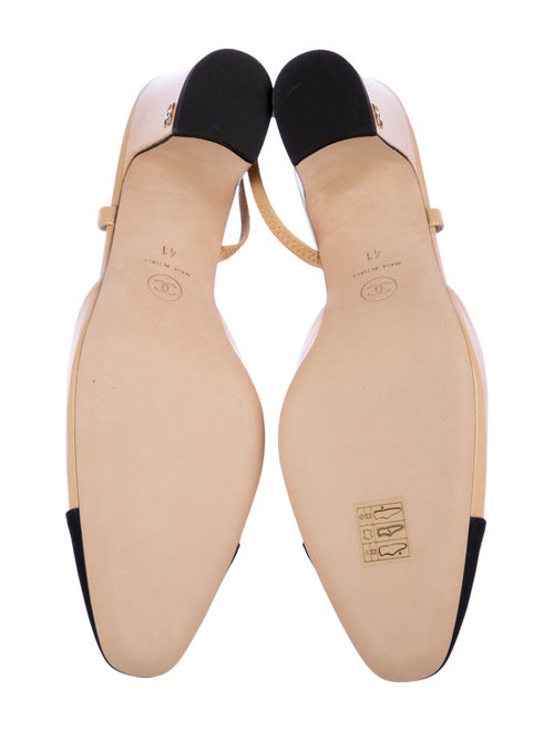 Chanel Interlocking CC Logo Lambskin Slingback Pumps