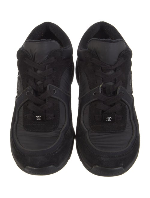 Chanel Interlocking CC Logo Suede Sneakers