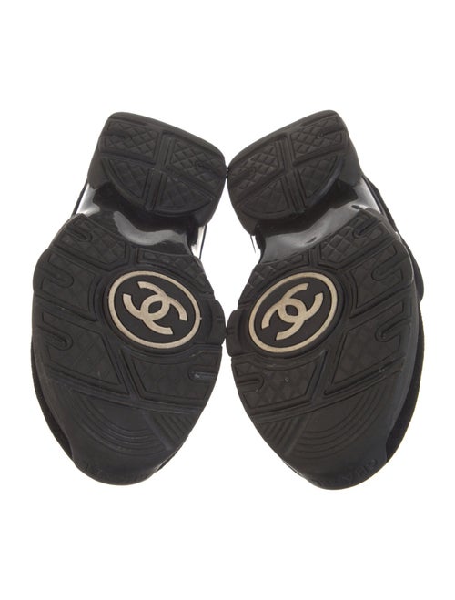 Chanel Interlocking CC Logo Suede Sneakers