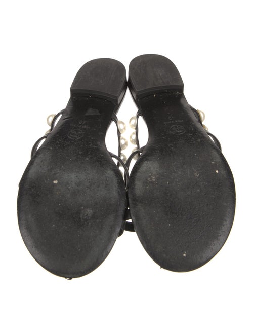 Chanel Interlocking CC Logo Leather Slides