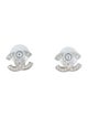 Chanel Strass CC Stud Earrings