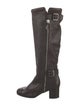 Chanel Interlocking CC Logo Leather Riding Boots