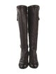 Chanel Interlocking CC Logo Leather Riding Boots
