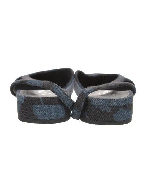 Chanel Interlocking CC Logo Denim Slingback Flats