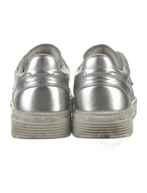 Chanel Interlocking CC Logo Leather Sneakers