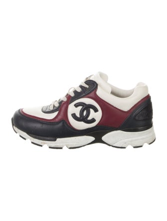 Chanel Interlocking CC Logo Leather Sneakers