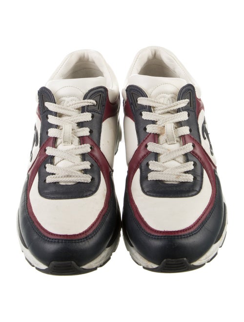 Chanel Interlocking CC Logo Leather Sneakers