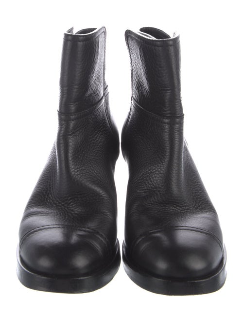 Chanel Interlocking CC Logo Leather Boots