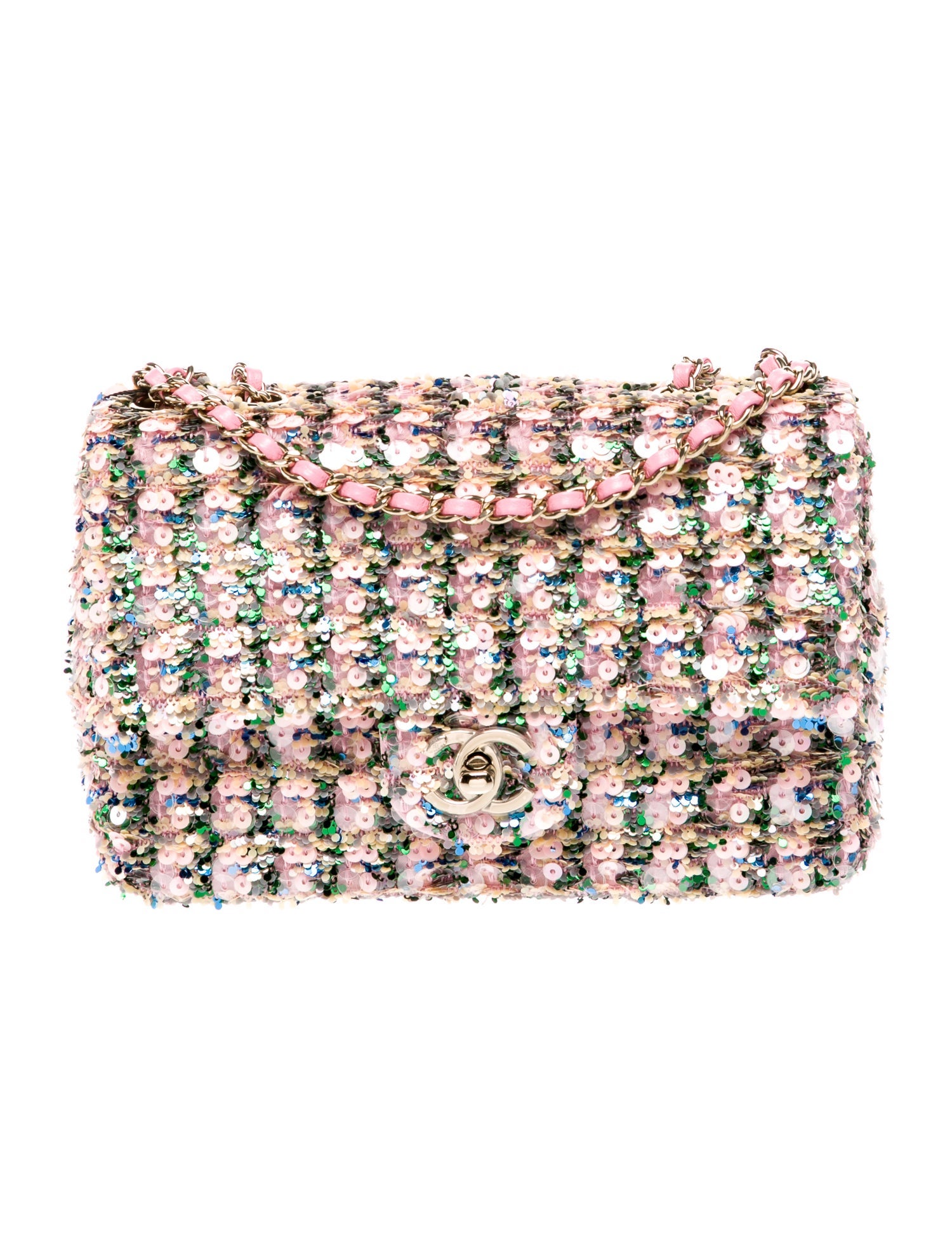 Chanel 2025 Sequin Mini Rectangular Flap Bag w/ Tags