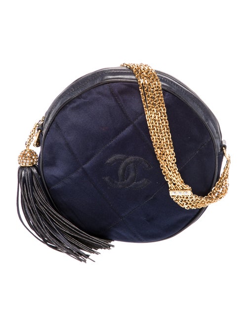 Chanel Satin Round Tassel Crossbody Bag
