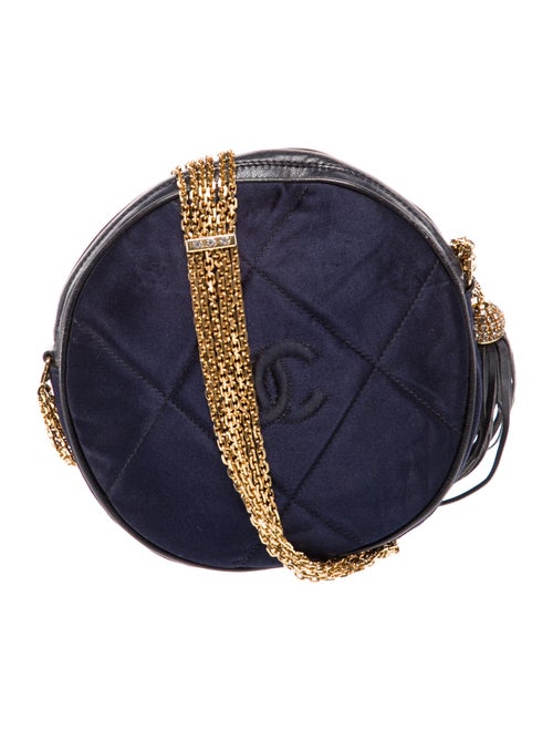 Chanel Satin Round Tassel Crossbody Bag