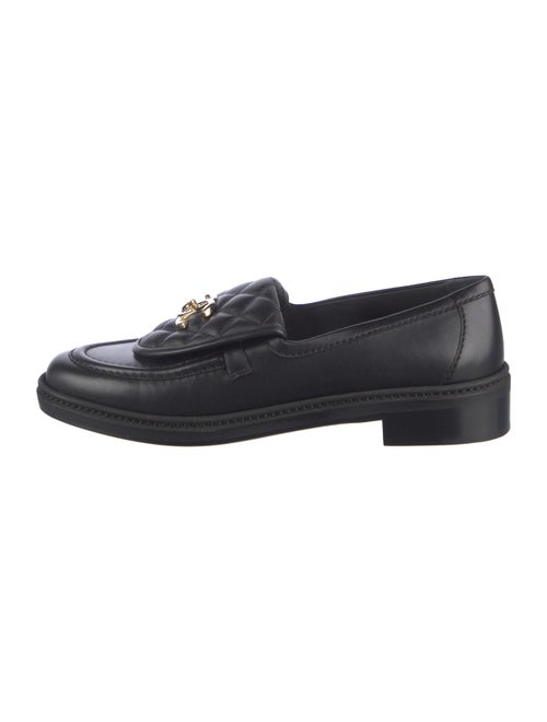 Chanel Interlocking CC Logo Leather Loafers