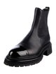 Chanel Interlocking CC Logo Leather Chelsea Boots