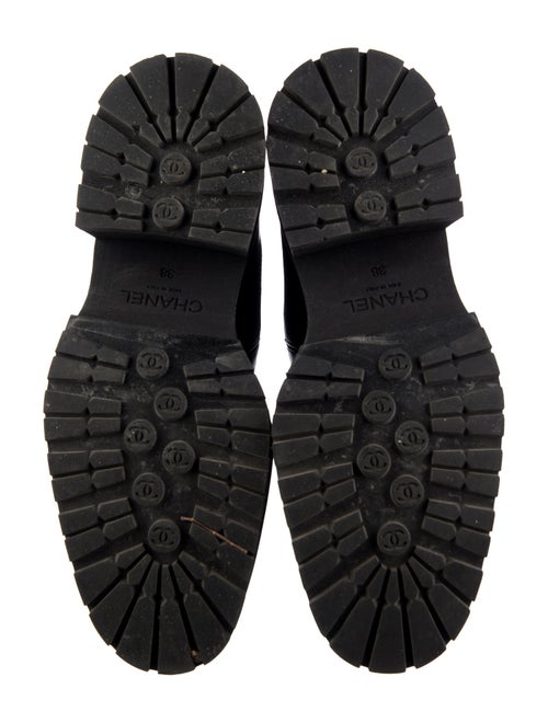 Chanel Interlocking CC Logo Leather Chelsea Boots