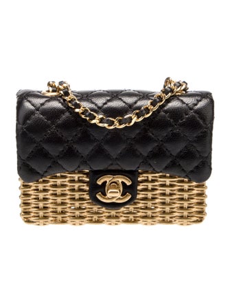Chanel Mini Woven Metal Flap Bag