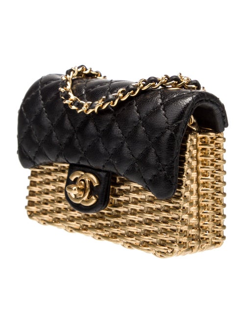Chanel Mini Woven Metal Flap Bag