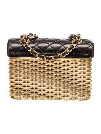 Chanel Mini Woven Metal Flap Bag