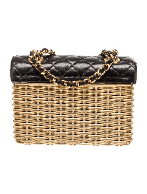 Chanel Mini Woven Metal Flap Bag