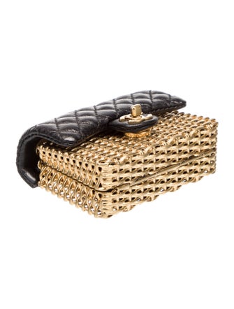 Chanel Mini Woven Metal Flap Bag