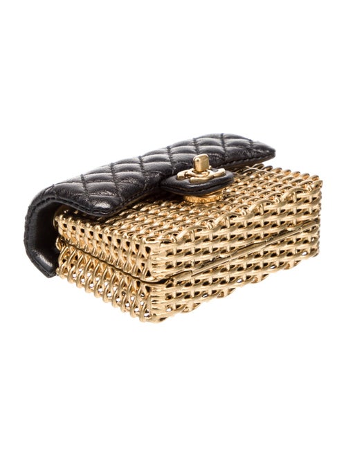 Chanel Mini Woven Metal Flap Bag