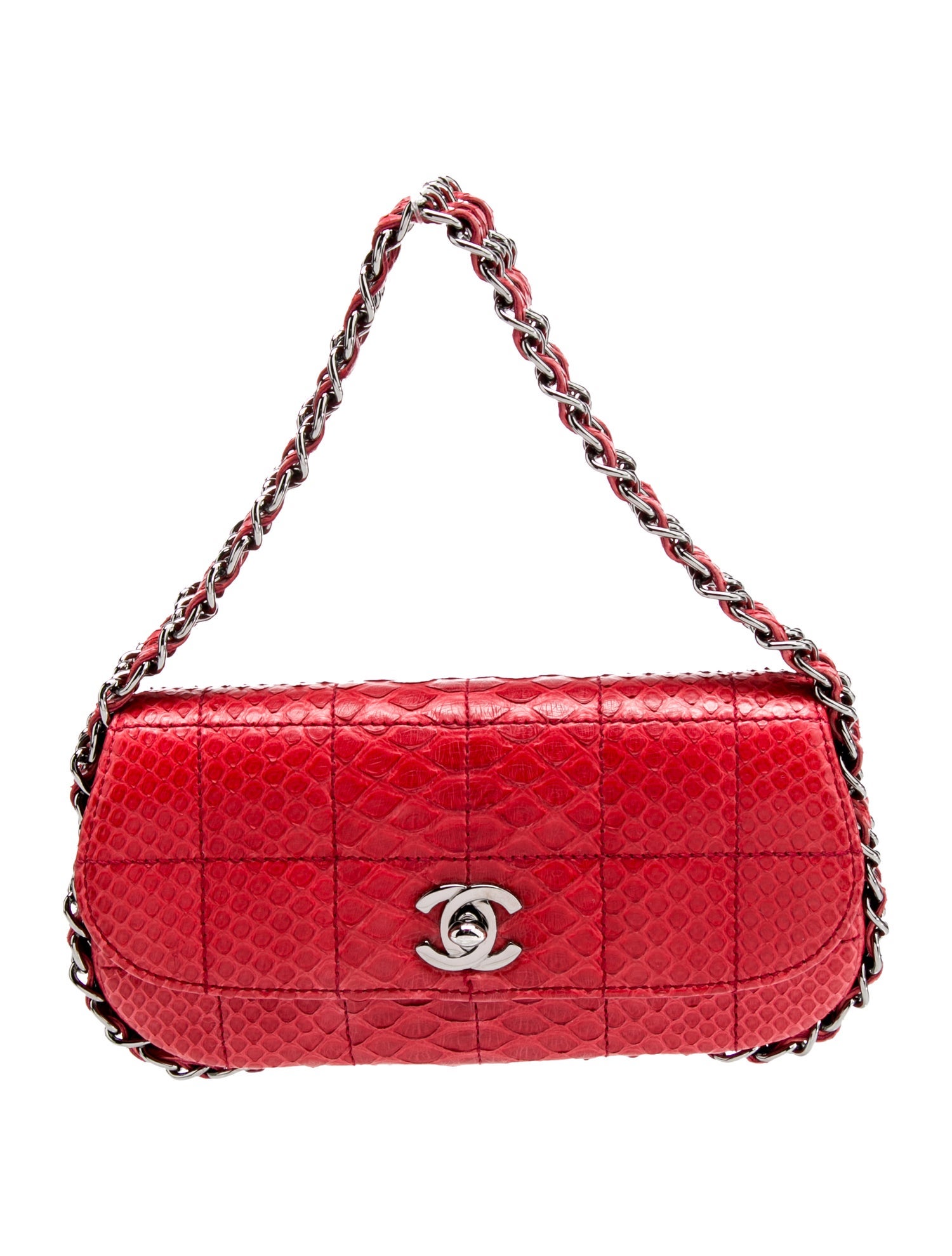 Chanel Python Rock & Chain Mini Flap Bag