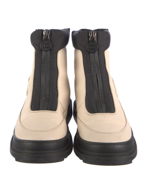 Chanel Interlocking CC Logo Leather Boots