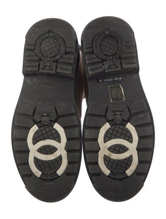 Chanel Interlocking CC Logo Leather Boots