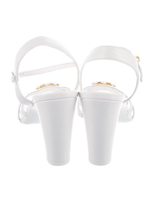 Chanel Interlocking CC Logo Leather Slingback Sandals