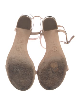 Chanel 2016 Interlocking CC Logo Slingback Sandals