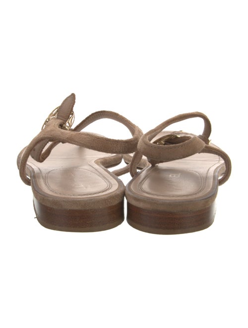 Chanel 2020 Interlocking CC Logo T-Strap Sandals