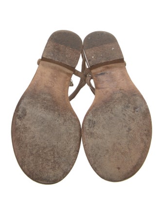 Chanel 2020 Interlocking CC Logo T-Strap Sandals