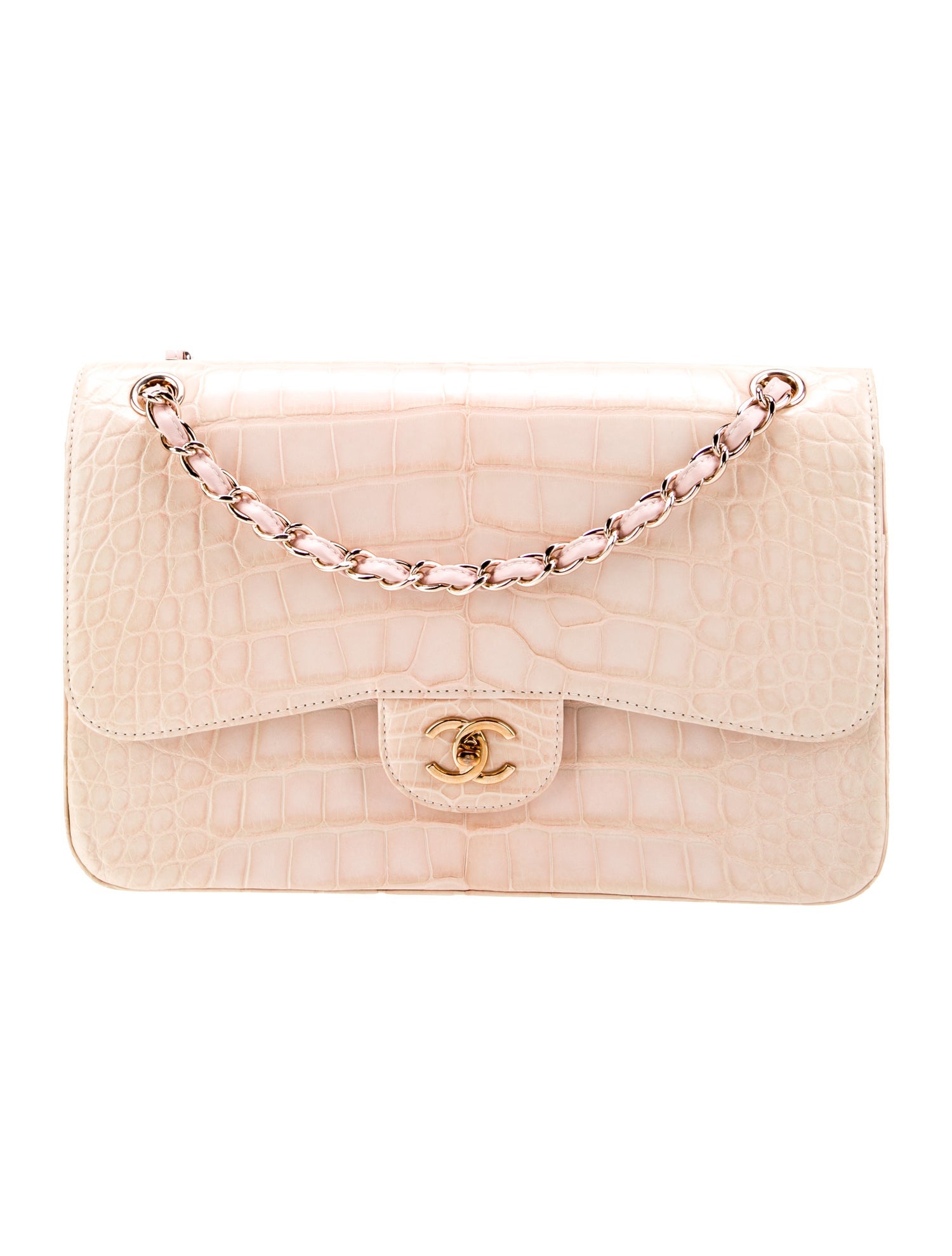 Chanel Classic Jumbo Alligator Double Flap Bag